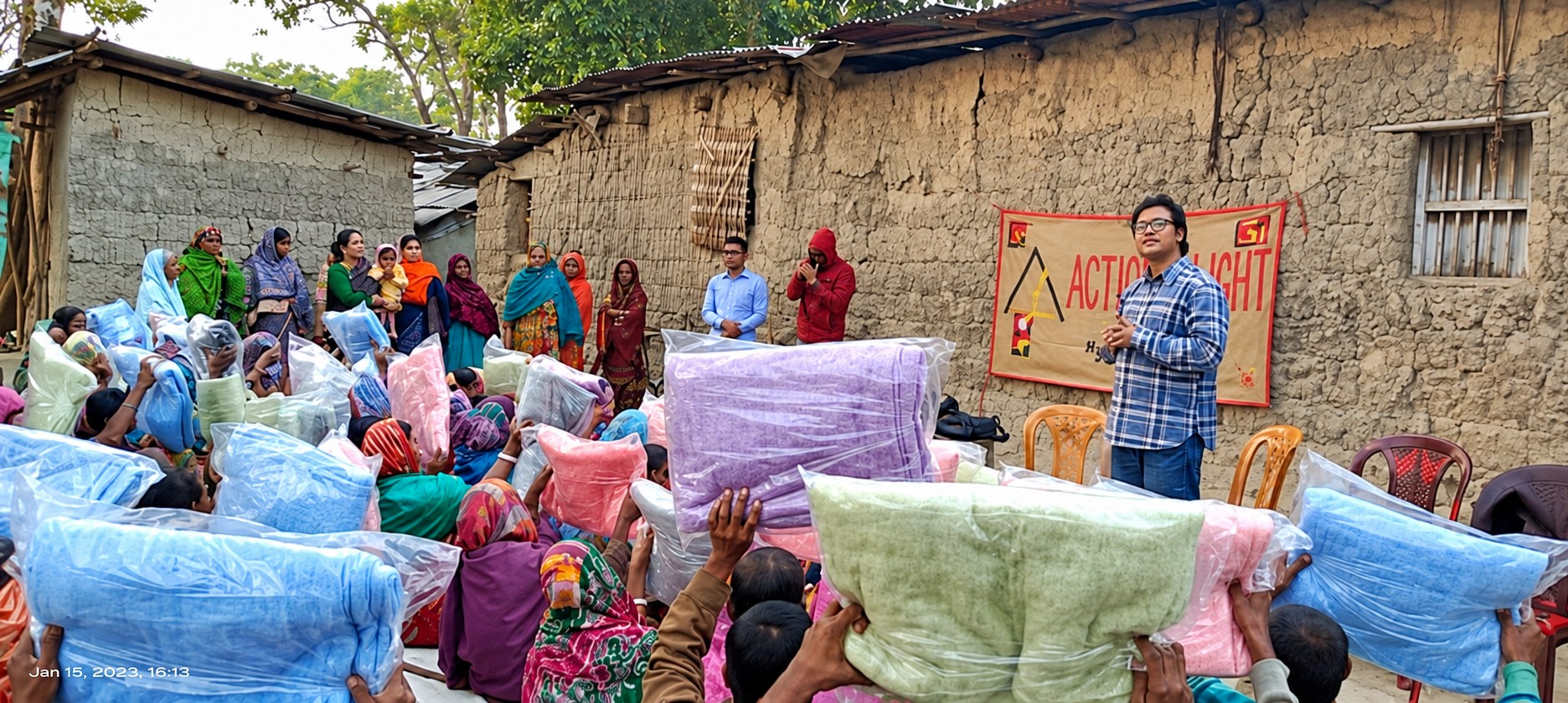 Community members participating in an initiative